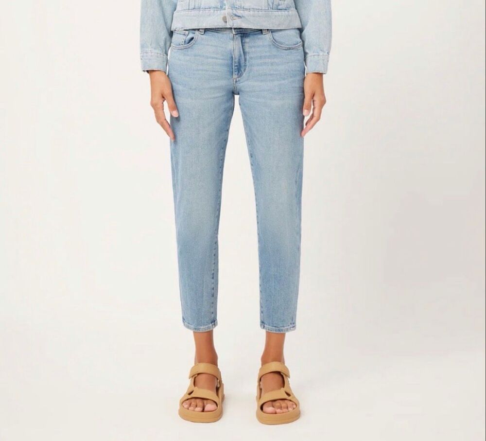 DL1961 $179 Riley Boyfriend Tapered Jeans Droplet Wash Women’s 28 NEW